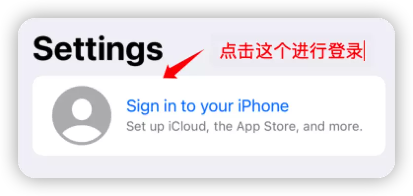 iCloud登录按钮